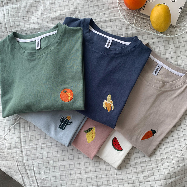 Hímzéses, rövid ujjú, hétköznapi férfi póló több színben