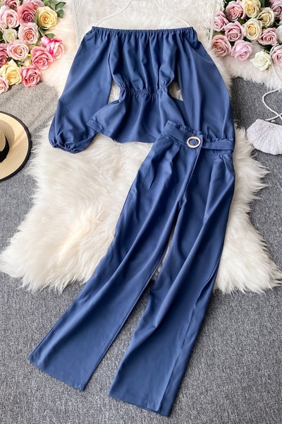 Set zilnic pentru femei din două părți cu curea