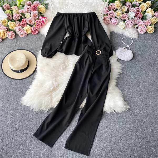 Set zilnic pentru femei din două părți cu curea