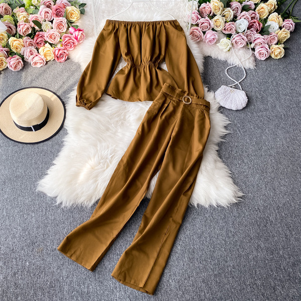 Set zilnic pentru femei din două părți cu curea