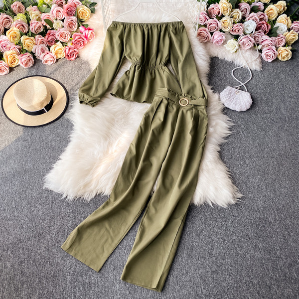 Set zilnic pentru femei din două părți cu curea