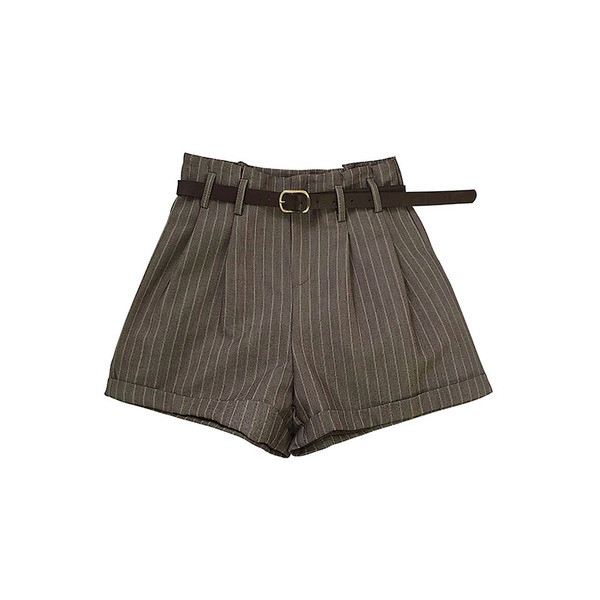 Svītraini sieviešu šorti ar jostiņu