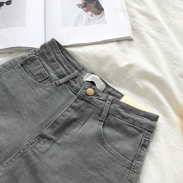 Új modell farmer rövidnadrág magas derékkal