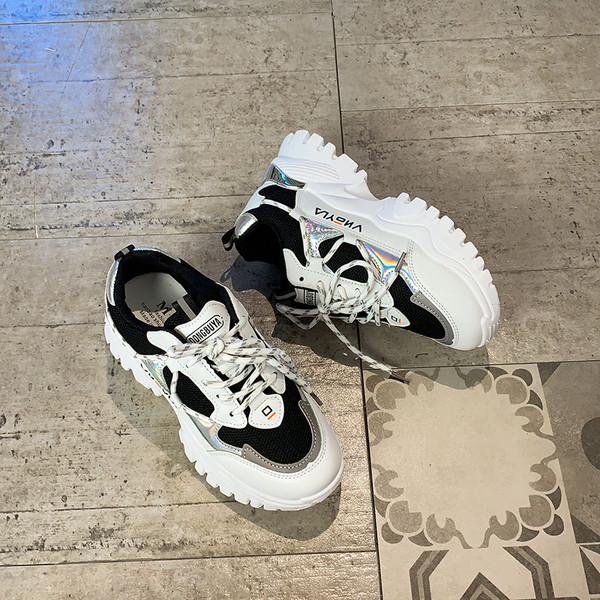 Adidasi casual dama cu talpa aspra de 6 cm