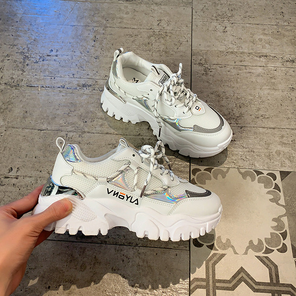 Adidasi casual dama cu talpa aspra de 6 cm