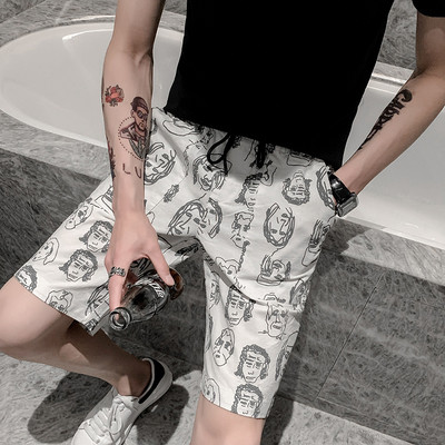 Alkalmi rövidnadrág zsebekkel és mintával