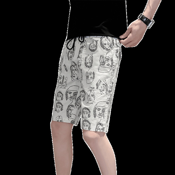 Alkalmi rövidnadrág zsebekkel és mintával