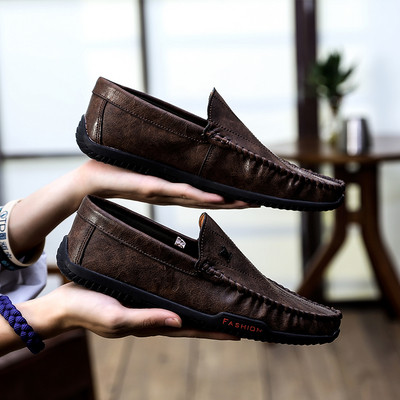 Eko bőrből készült formális férfi mokaszinok