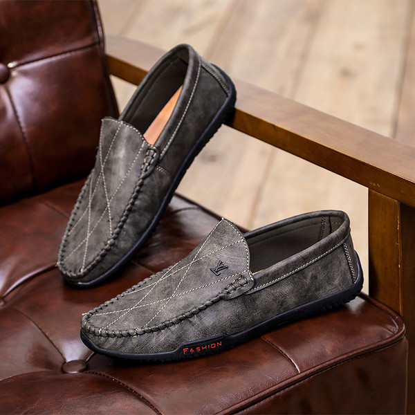 Eko bőrből készült formális férfi mokaszinok