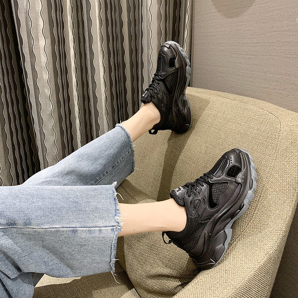 Tenisi casual dama cu platforma de 5 cm