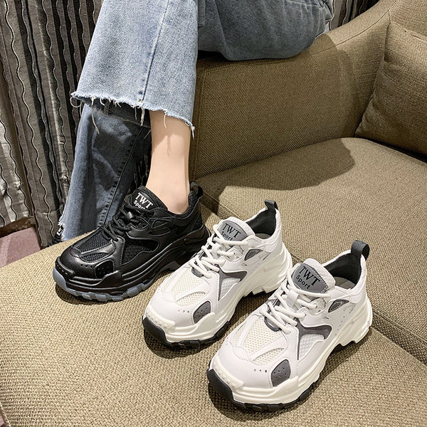 Tenisi casual dama cu platforma de 5 cm