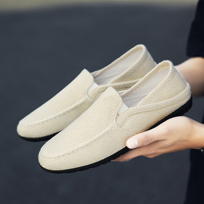 Ikdienas vīriešu mokasīni ar plakanu zoli