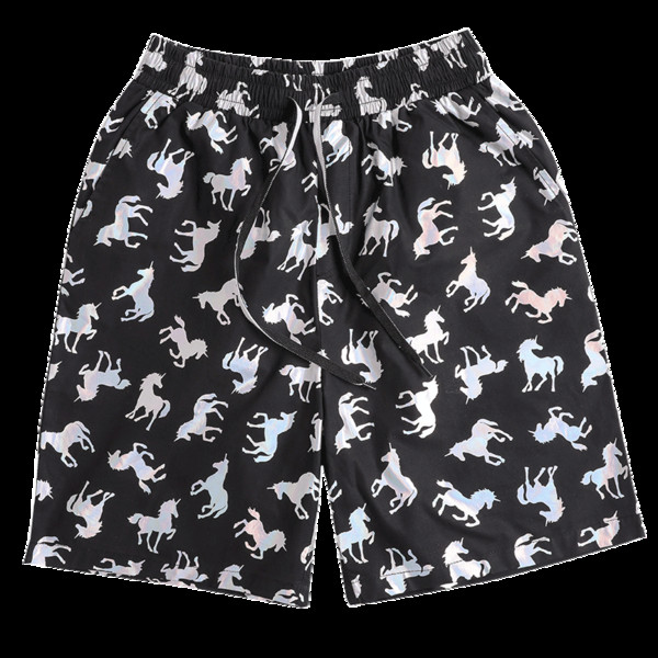 Rövid nyári rövidnadrág színes nyomattal