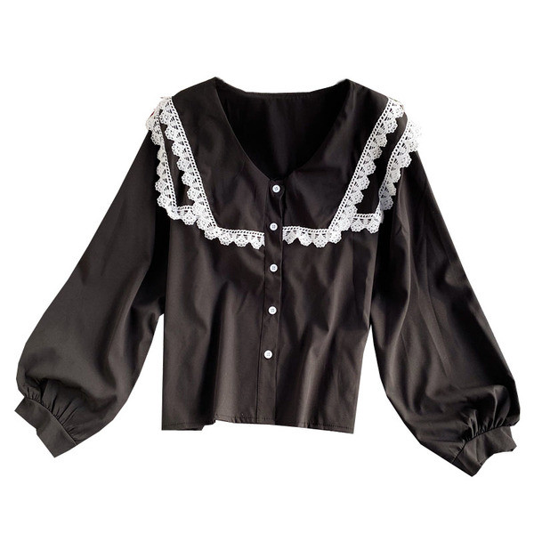 Mitmes värvitoonis nööpide ja spits-kaelusega naiste vabaajasärk