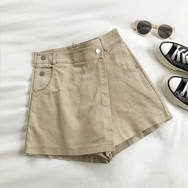 Moodsad naiste lühikesed ülekandega seelikud-püksid