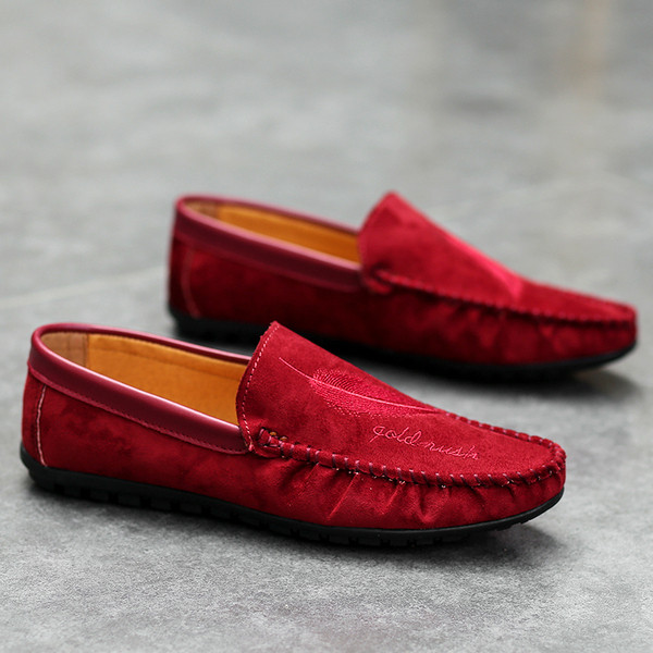 Modern férfi mokaszinok eco velúr sima modellből