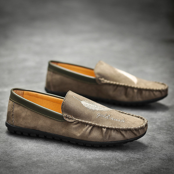 Modern férfi mokaszinok eco velúr sima modellből