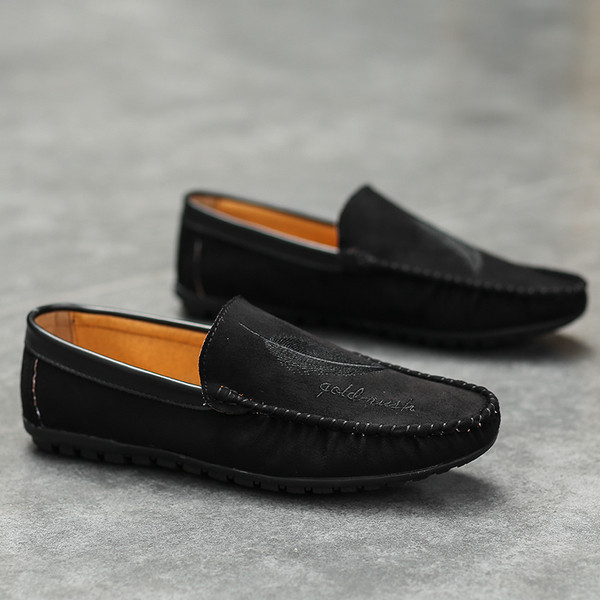 Modern férfi mokaszinok eco velúr sima modellből