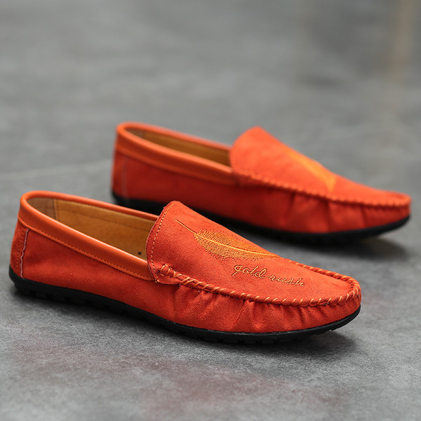 Modern férfi mokaszinok eco velúr sima modellből