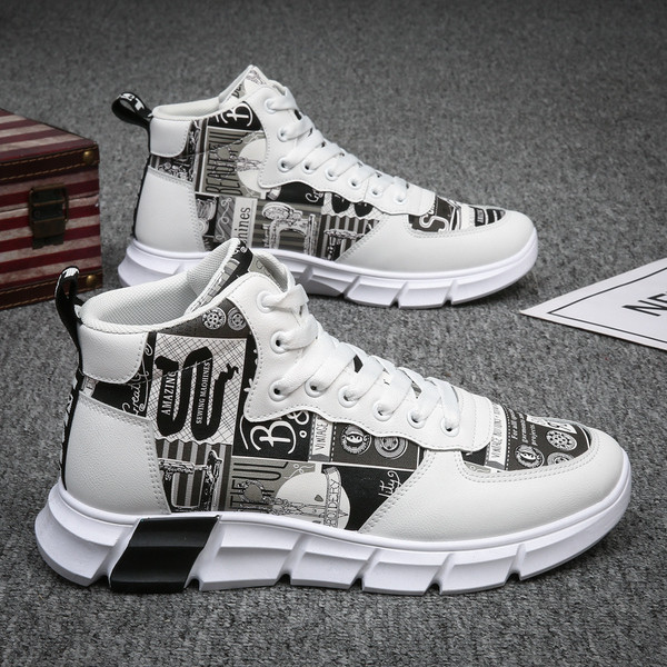 Férfi alkalmi tornacipő fűzővel és lapos talppal, két színben