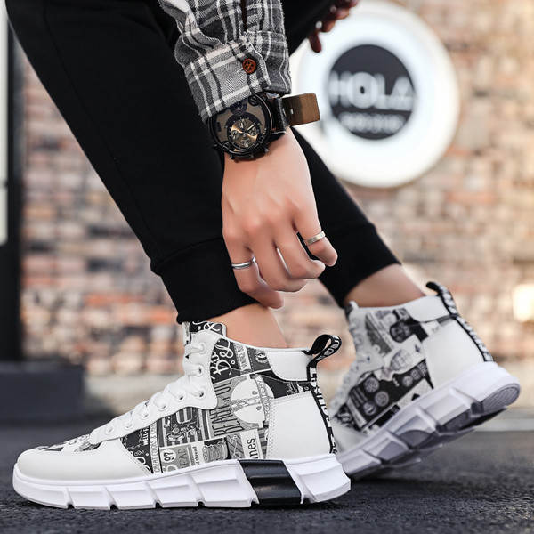 Férfi alkalmi tornacipő fűzővel és lapos talppal, két színben