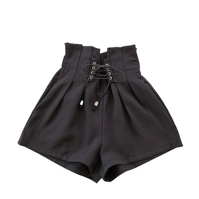 Új modell rövid női farmer, magas derekú megkötővel