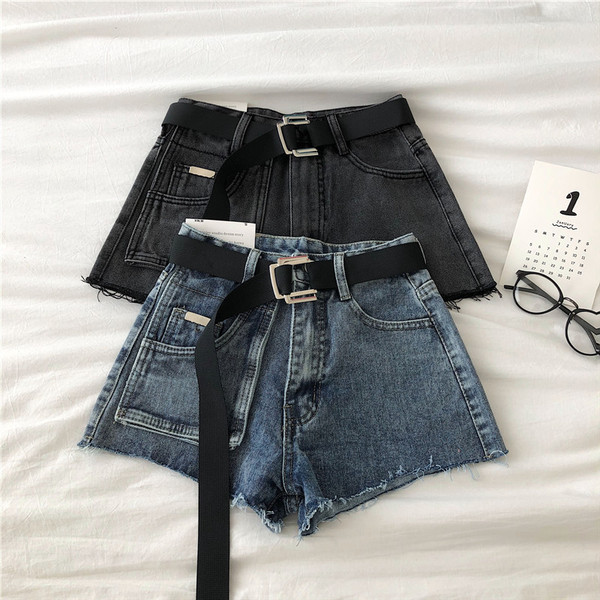 Jauns sieviešu džinsa šortu modelis ar jostiņu