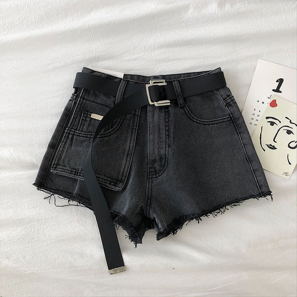 Jauns sieviešu džinsa šortu modelis ar jostiņu