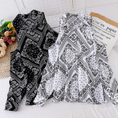 Női alkalmi ing csupasz vállakat és gombokat fehér és fekete színben