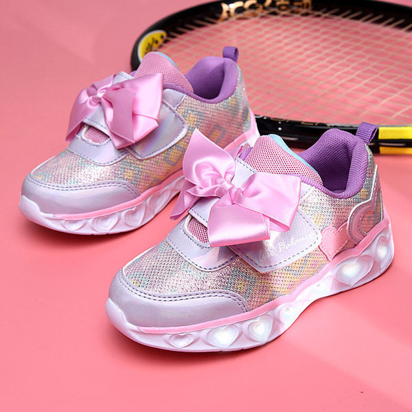 Adidași casual pentru copii cu autocolant și panglică