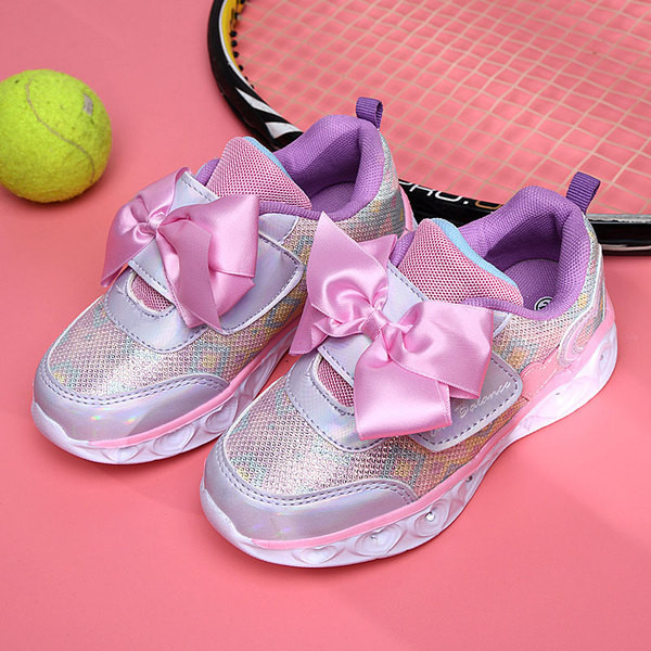 Adidași casual pentru copii cu autocolant și panglică