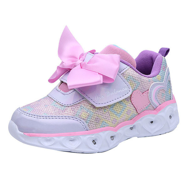 Adidași casual pentru copii cu autocolant și panglică