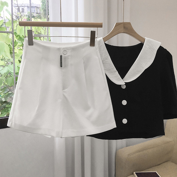 Model nou de pantaloni scurti de dama - talie inalta