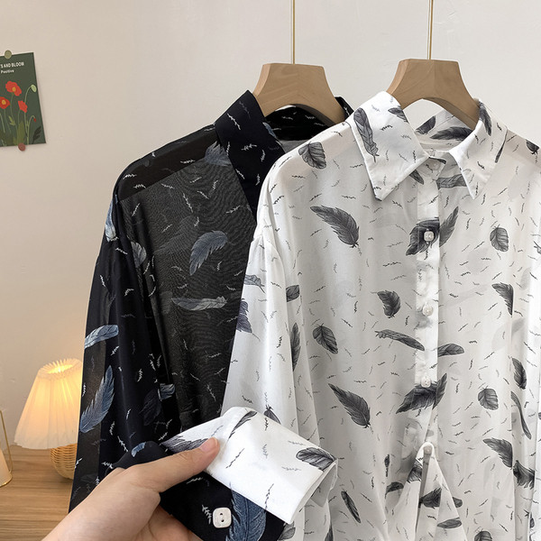 Uue mudeli naiste särk - klassikalise krae ja pikkade varrukatega