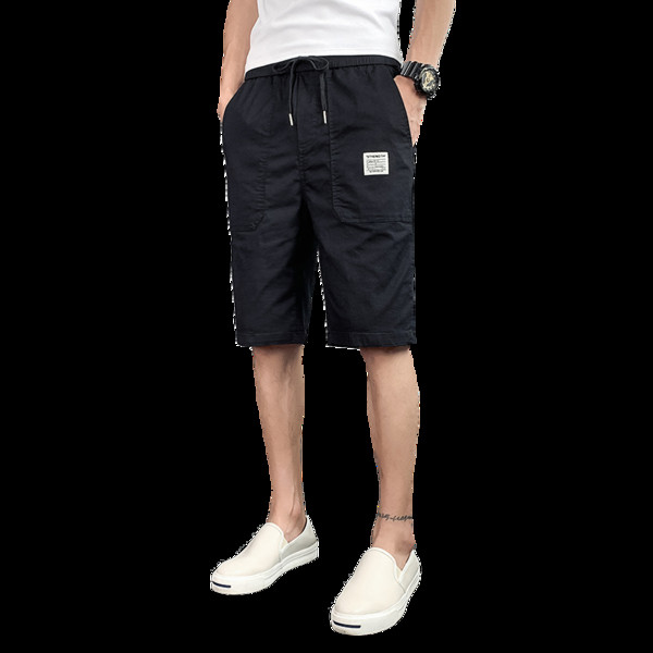 Põlveni ulatuvad vabaaja püksid ja elastne vöökoht