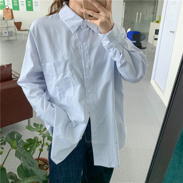 Naiste vabaaja ruuduline särk tasku ja nööpidega