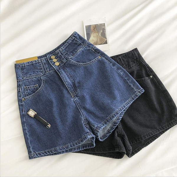 Új modell farmer rövidnadrág - magas derék