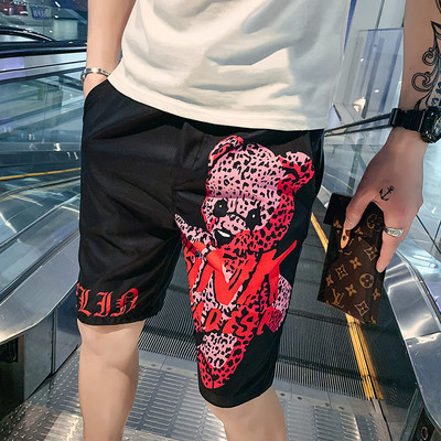 Nyári férfi rövidnadrág felirattal és nyomattal