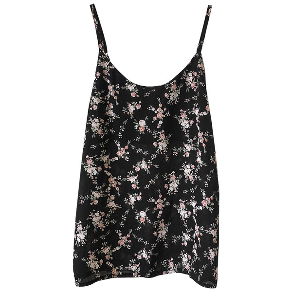 Jauna modeļa sieviešu topiņš ar ziedu rakstu un plānām lencītēm