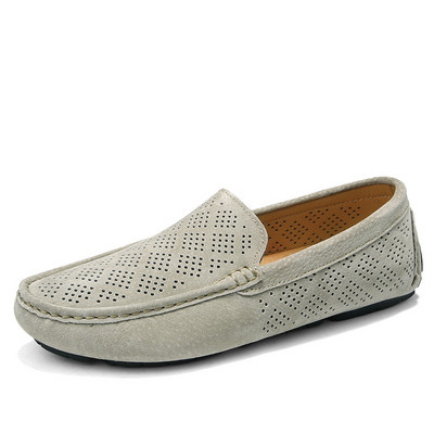 Moderns vīriešu mokasīnu modelis ar caurumiem