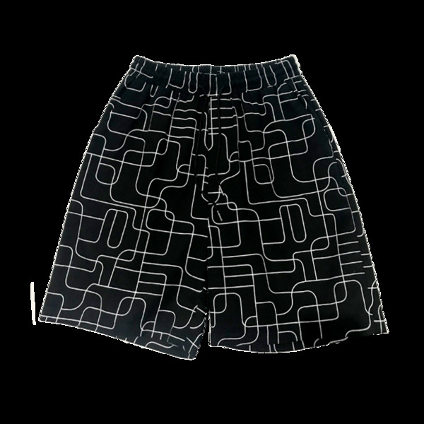 Alkalmi rövidnadrág mintás, gumírozott derékkal