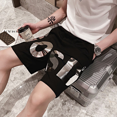 Rövid, alkalmi rövidnadrág feliratokkal