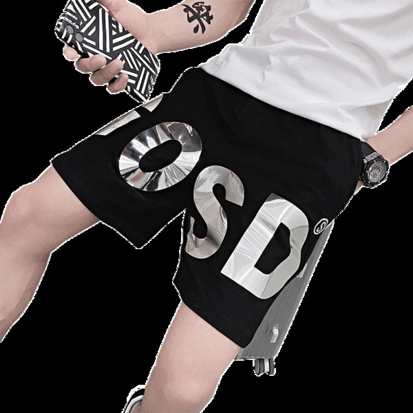 Rövid, alkalmi rövidnadrág feliratokkal