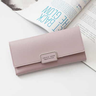 Sieviešu maks no eko ādas ar metāla aizdari