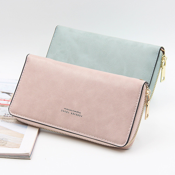 Női pénztárca eko bőrből, cipzárral