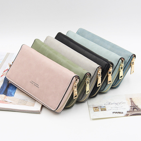 Női pénztárca eko bőrből, cipzárral