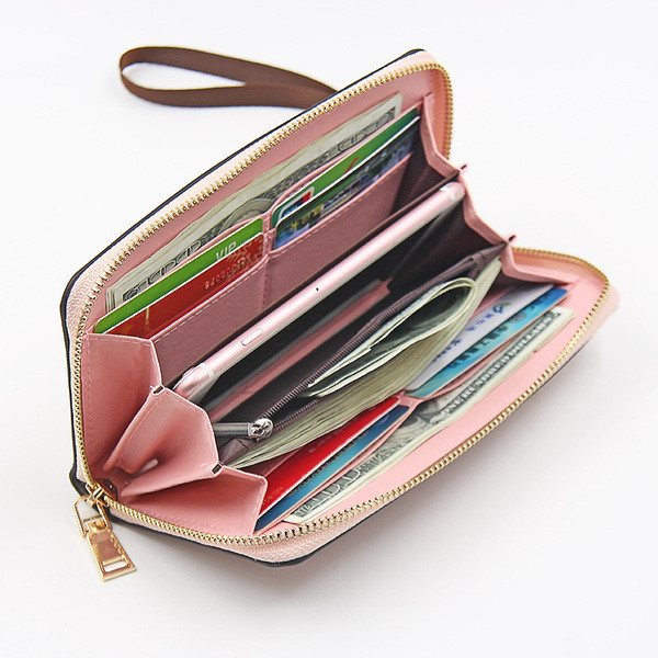 Női pénztárca eko bőrből, cipzárral