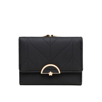 Γυναικείο πορτοφόλι με μεταλλική στερέωση από οικολογικό δέρμα