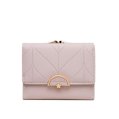 Γυναικείο πορτοφόλι με μεταλλική στερέωση από οικολογικό δέρμα