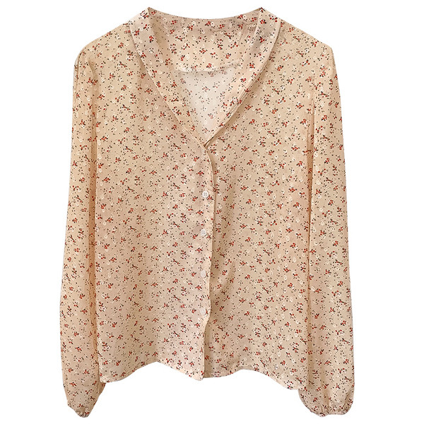 Új modell női ing spitz nyakkivágással és virágmotívumokkal